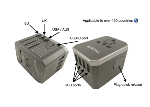 EPICKA - Universal Travel Adapter Worldwide Wall Charger